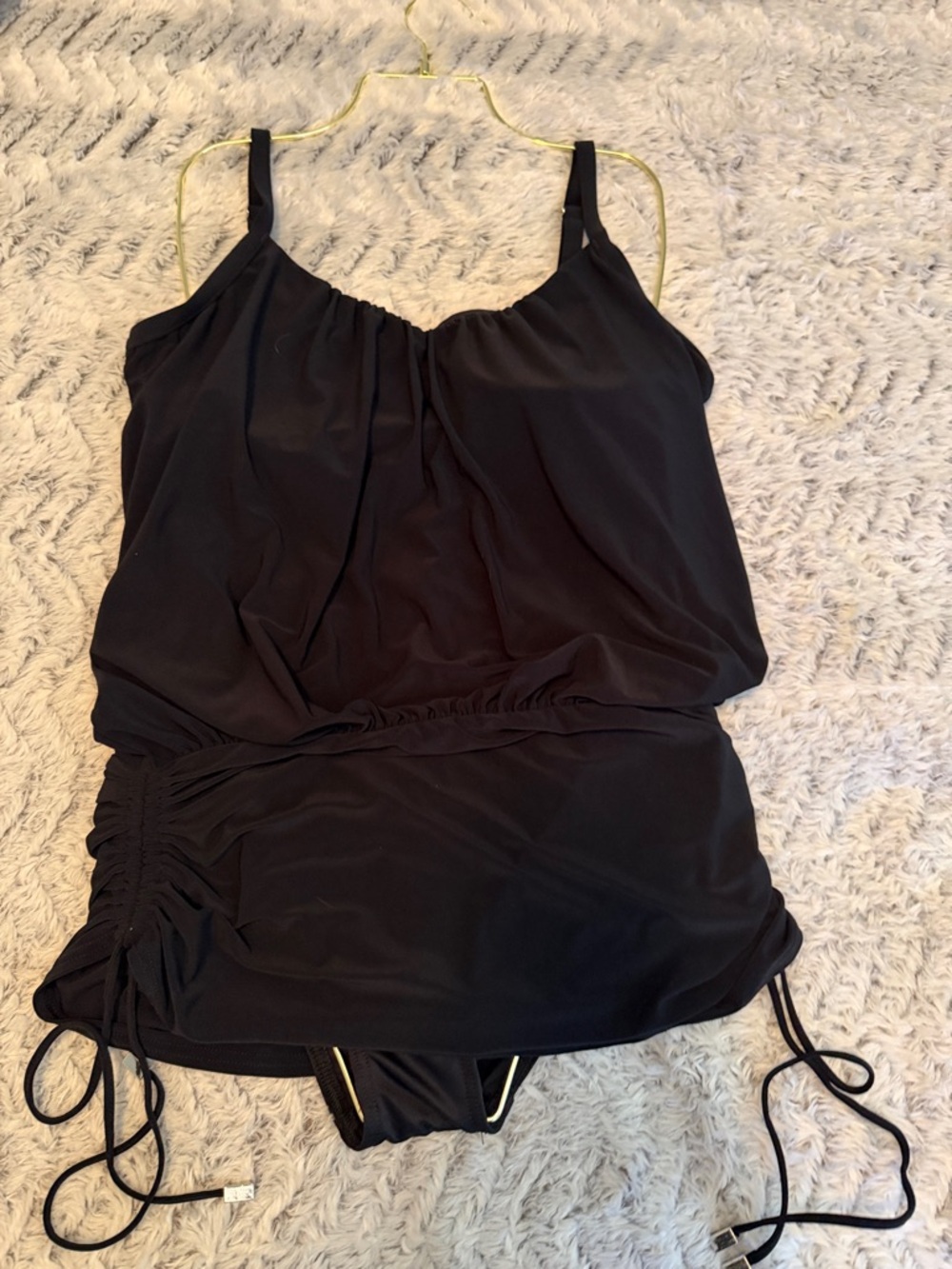 Magicsuit Black One-Piece Tankini-Style Swimsuit adjustable length underwire 14